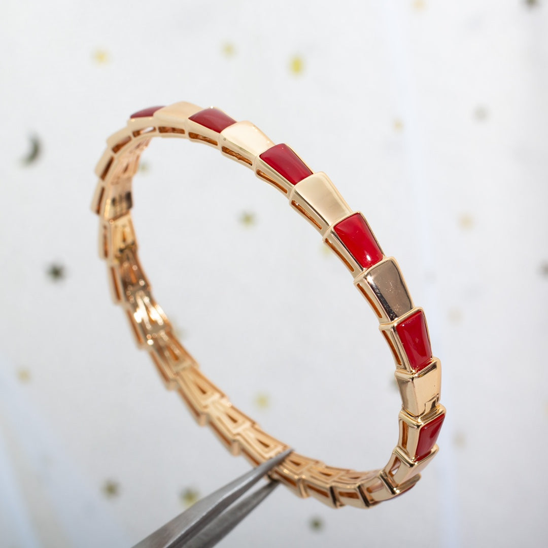 [Resenly Jewelry]セルペンティ ブレスレット ピンクゴールド ルベライト
