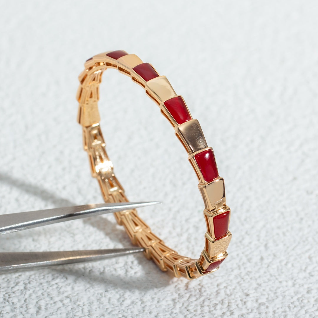 [Resenly Jewelry]セルペンティ ブレスレット ピンクゴールド ルベライト