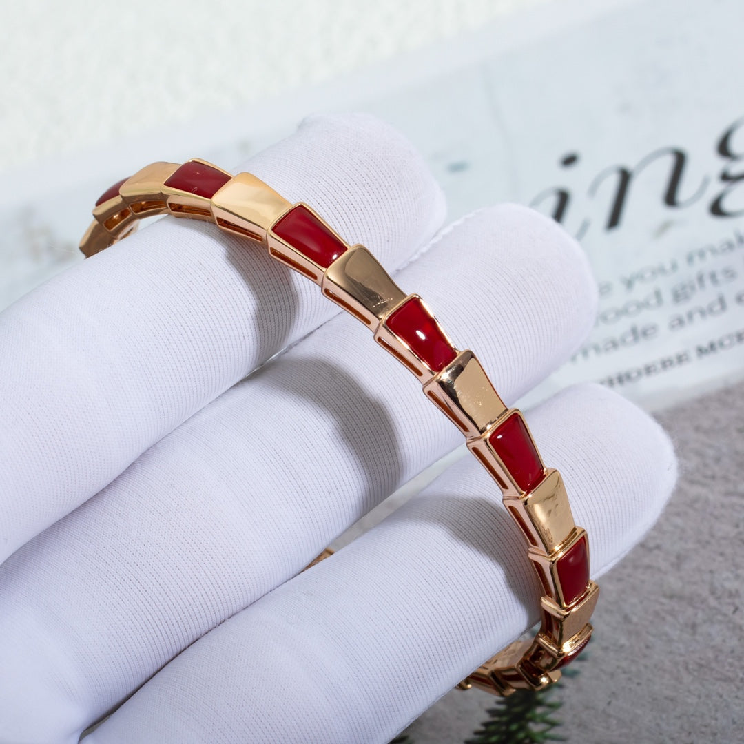 [Resenly Jewelry]セルペンティ ブレスレット ピンクゴールド ルベライト
