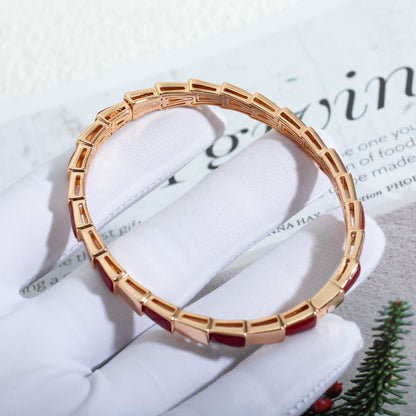 [Resenly Jewelry]セルペンティ ブレスレット ピンクゴールド ルベライト