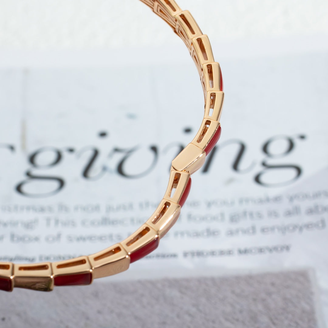 [Resenly Jewelry]セルペンティ ブレスレット ピンクゴールド ルベライト