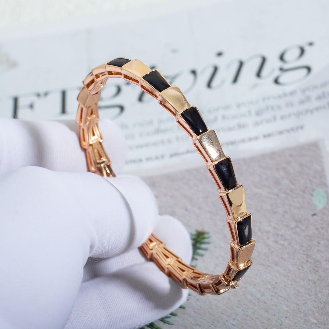 [Resenly Jewelry]SERPENTI BRACELET PINK GOLD ONYX