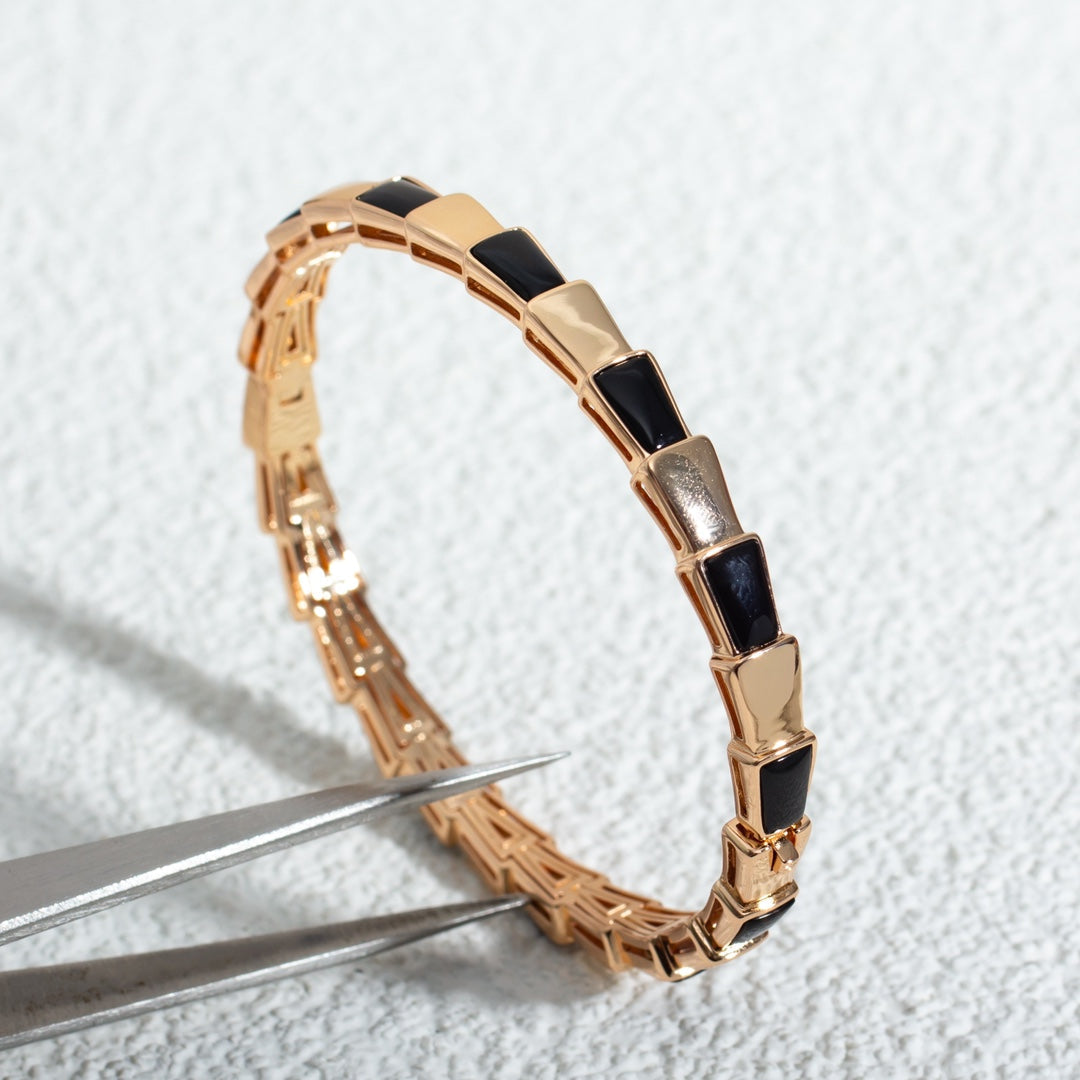 [Resenly Jewelry]SERPENTI BRACELET PINK GOLD ONYX