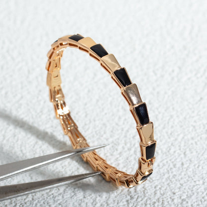 [Resenly Jewelry]SERPENTI BRACELET PINK GOLD ONYX