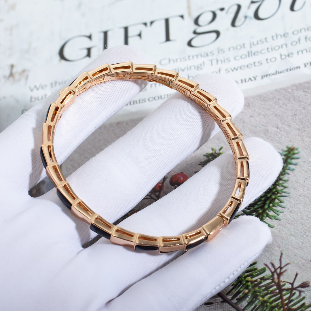 [Resenly Jewelry]SERPENTI BRACELET PINK GOLD ONYX