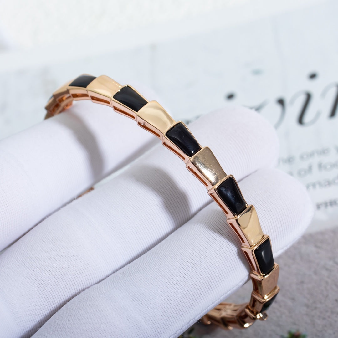 [Resenly Jewelry]SERPENTI BRACELET PINK GOLD ONYX