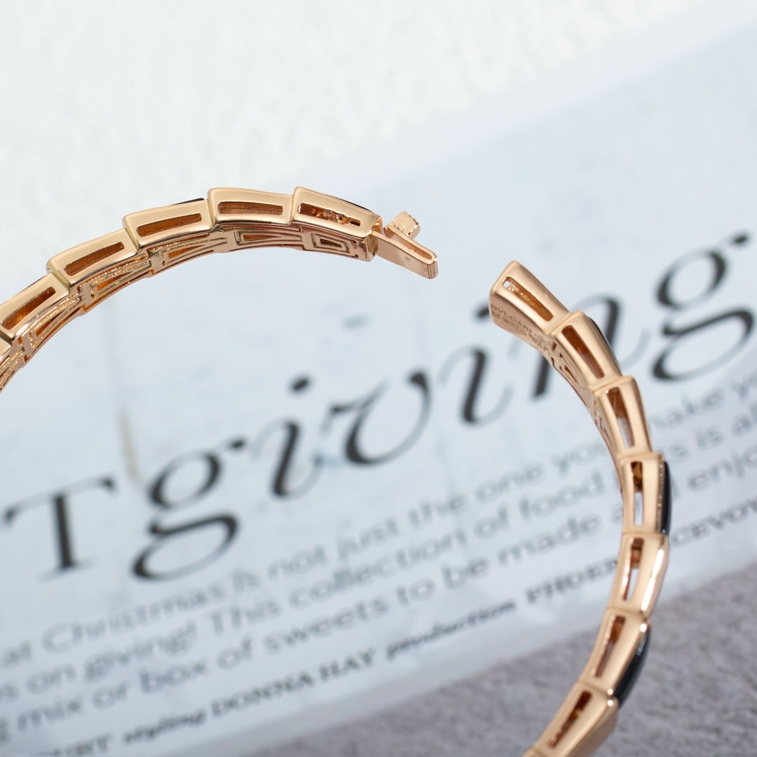 [Resenly Jewelry]SERPENTI BRACELET PINK GOLD ONYX