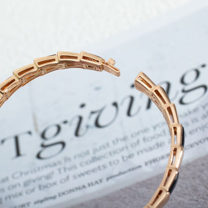 [Resenly Jewelry]SERPENTI BRACELET PINK GOLD ONYX