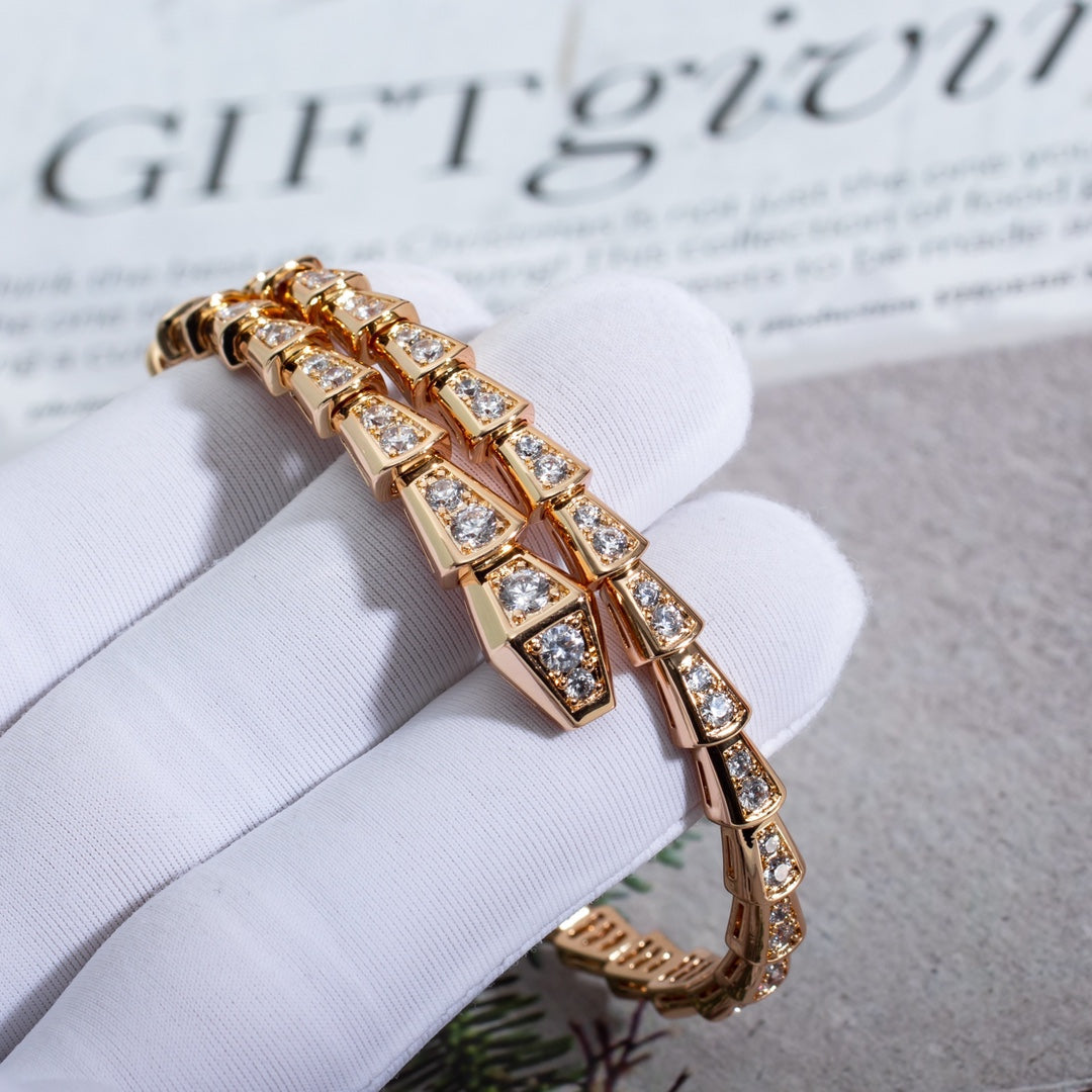 [Resenly Jewelry]SERPENTI BRACELET 6.8MM PINK GOLD DIAMOND