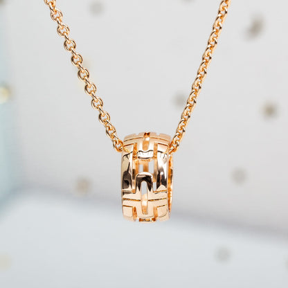 [Resenly Jewelry]PARENTESI NECKLACE PINK GOLD