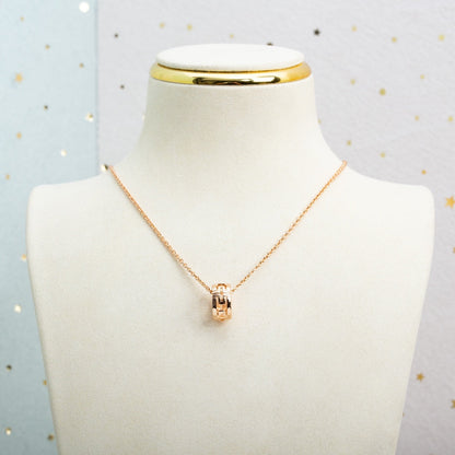 [Resenly Jewelry]PARENTESI NECKLACE PINK GOLD
