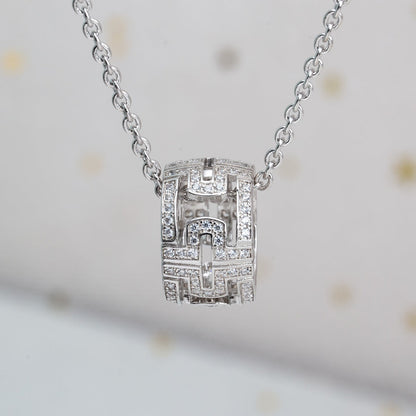 [Resenly Jewelry]PARENTESI NECKLACE SILVER DIAMOND