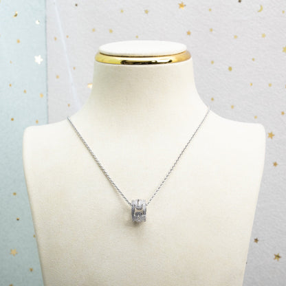 [Resenly Jewelry]PARENTESI NECKLACE SILVER DIAMOND