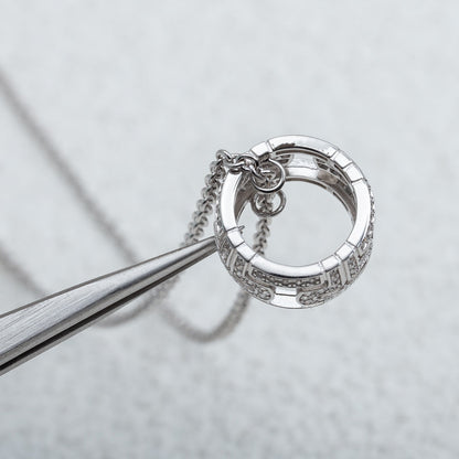 [Resenly Jewelry]PARENTESI NECKLACE SILVER DIAMOND
