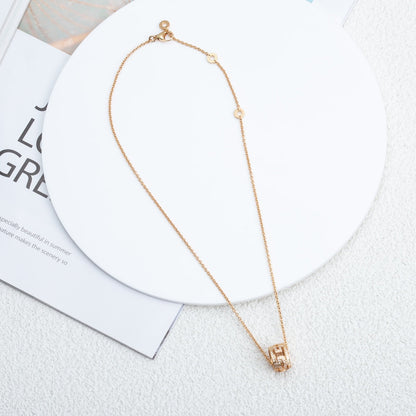 [Resenly Jewelry]PARENTESI NECKLACE PINK GOLD DIAMOND
