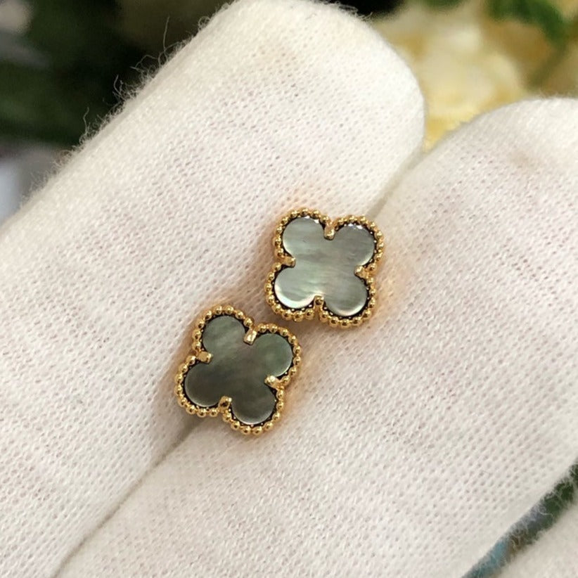 [Resenly Jewelry]クローバーミニゴールドピアス