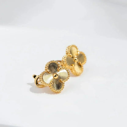 [Resenly Jewelry]CLOVER MEDIUM 1 MOTIFS LASER EARRINGS