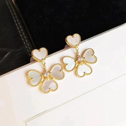 {"[Resenly Jewelry]CLOVER SWEET WHITE MOP EARRINGS"}