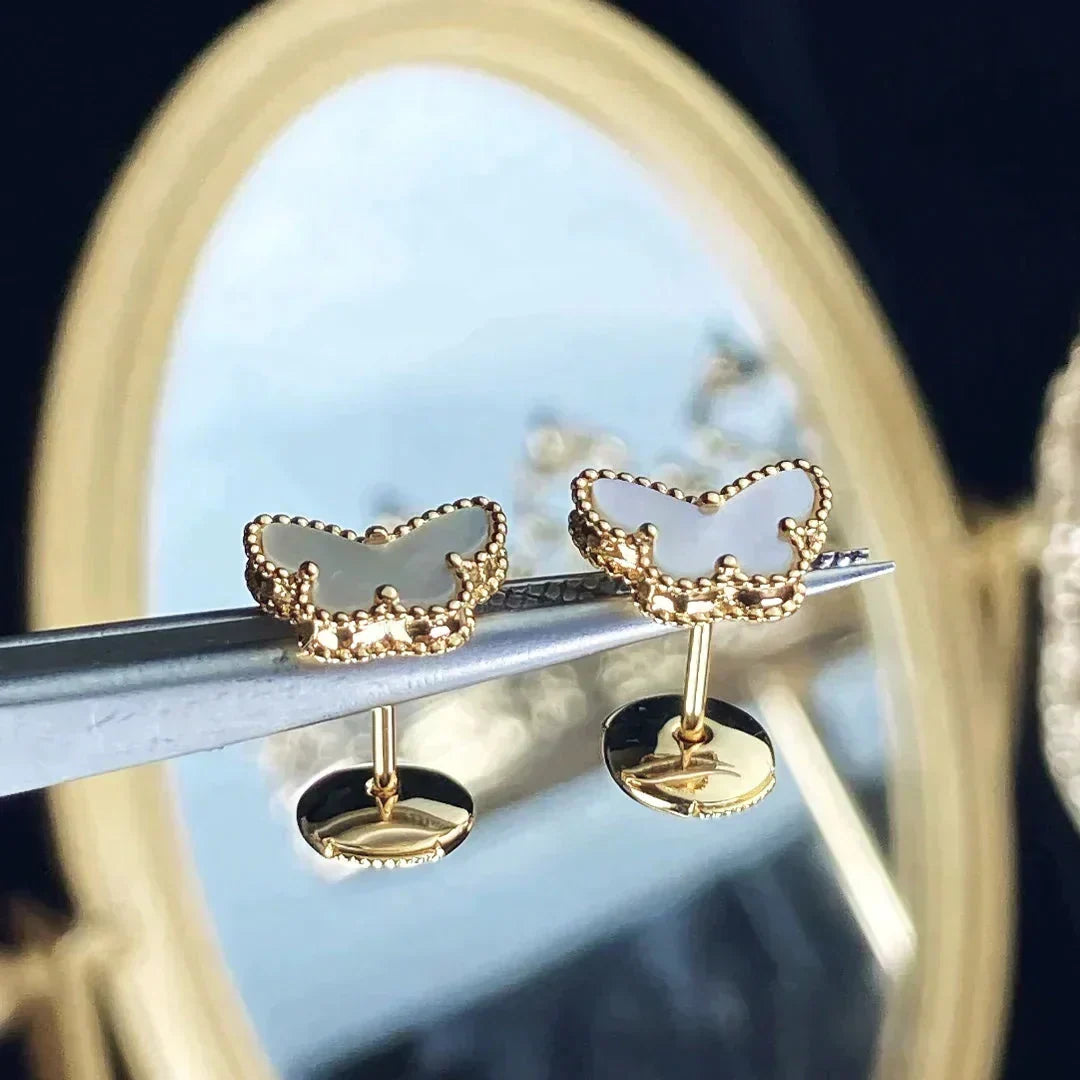 [Resenly Jewelry]SWEET BUTTERFLY MOP EARSTUDS