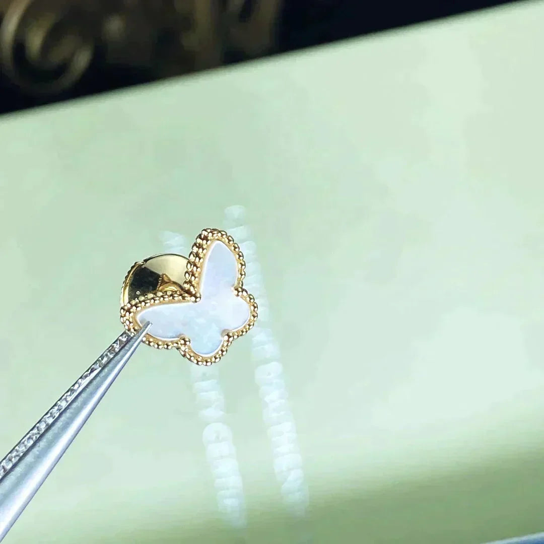 [Resenly Jewelry]SWEET BUTTERFLY MOP EARSTUDS