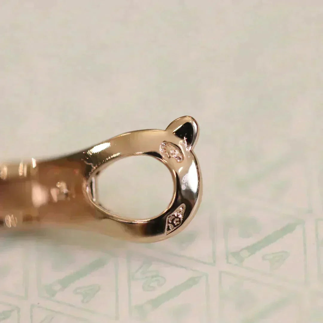 [Resenly Jewelry]CLOVER MEDIUM 1 MOTIFS FUll DIAMOND EARRINGS