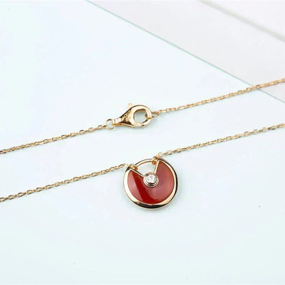 [Resenly Jewelry]AMULETTE GOLD CARNELIAN ONYX NECKLACE