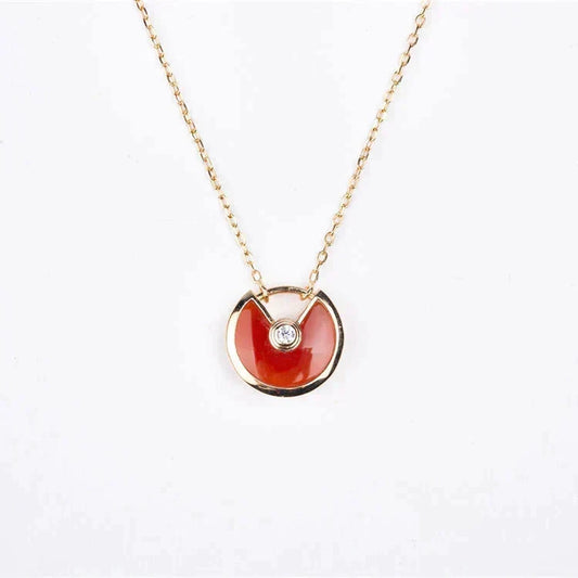 [Resenly Jewelry]AMULETTE GOLD CARNELIAN ONYX NECKLACE