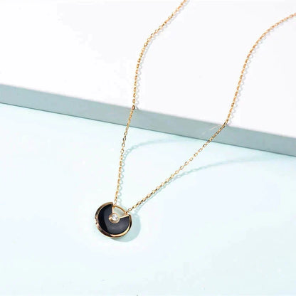[Resenly Jewelry]AMULETTE GOLD CARNELIAN ONYX NECKLACE