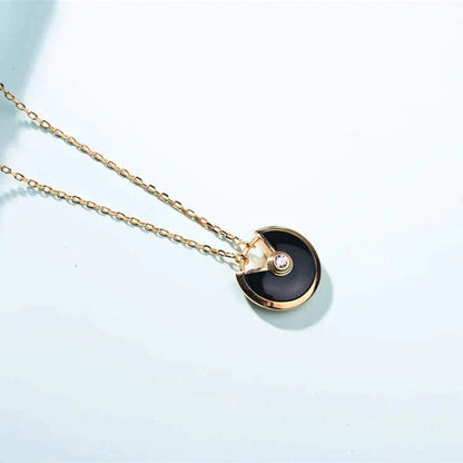 [Resenly Jewelry]AMULETTE GOLD CARNELIAN ONYX NECKLACE