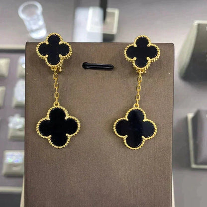 [Resenly Jewelry]CLOVER 2 MOTIFS  EARRINGS (MULTIPLE CHOICESC