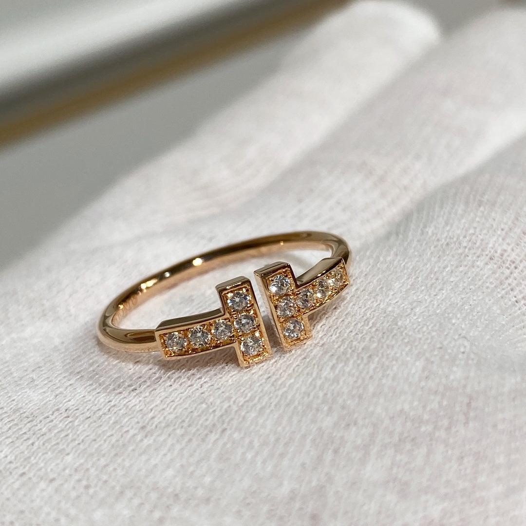 [Resenly Jewelry] WIRE RING DIAMOND PINK GOLD
