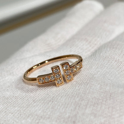 [Resenly Jewelry] WIRE RING DIAMOND PINK GOLD