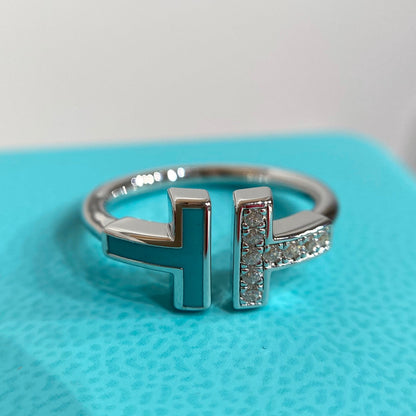 [Resenly Jewelry] WIRE TURQUOISE DIAMOND RING SILVER