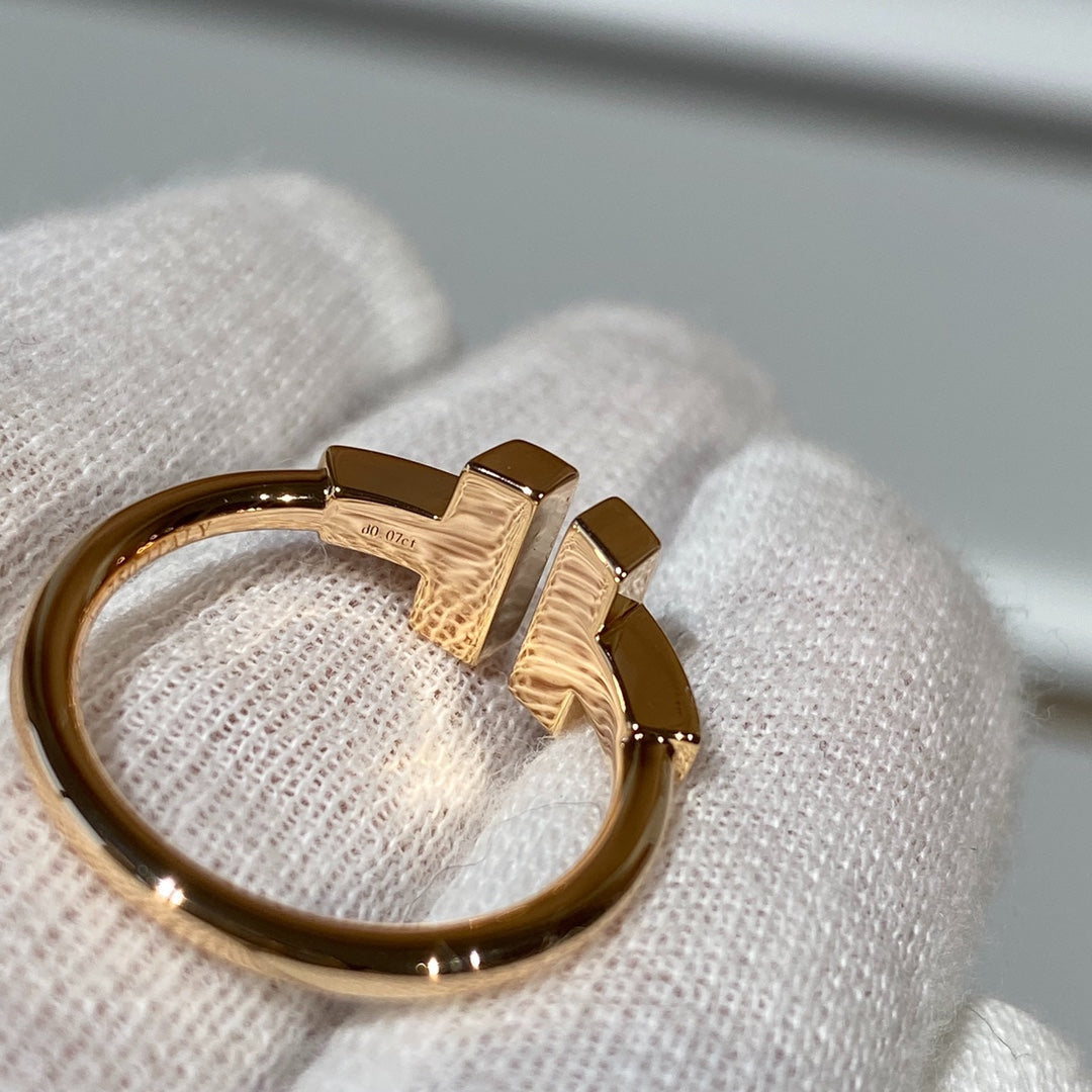 [Resenly Jewelry]T WIRE MOP DIAMOND RING PINK GOLD