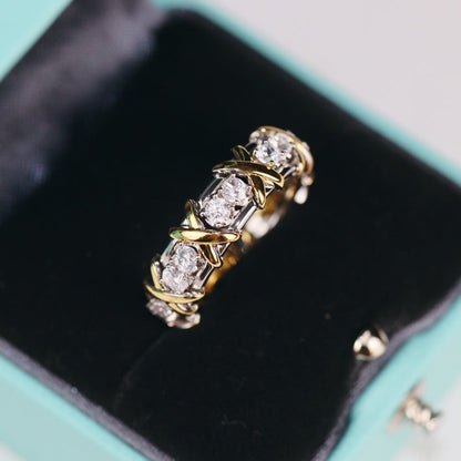 [Resenly Jewelry]SIXTEEN STONE RING GOLD