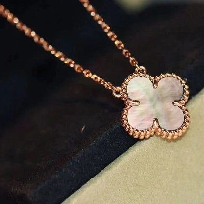 [Resenly Jewelry]CLOVER 15MM グレーマザーオブパールネックレス