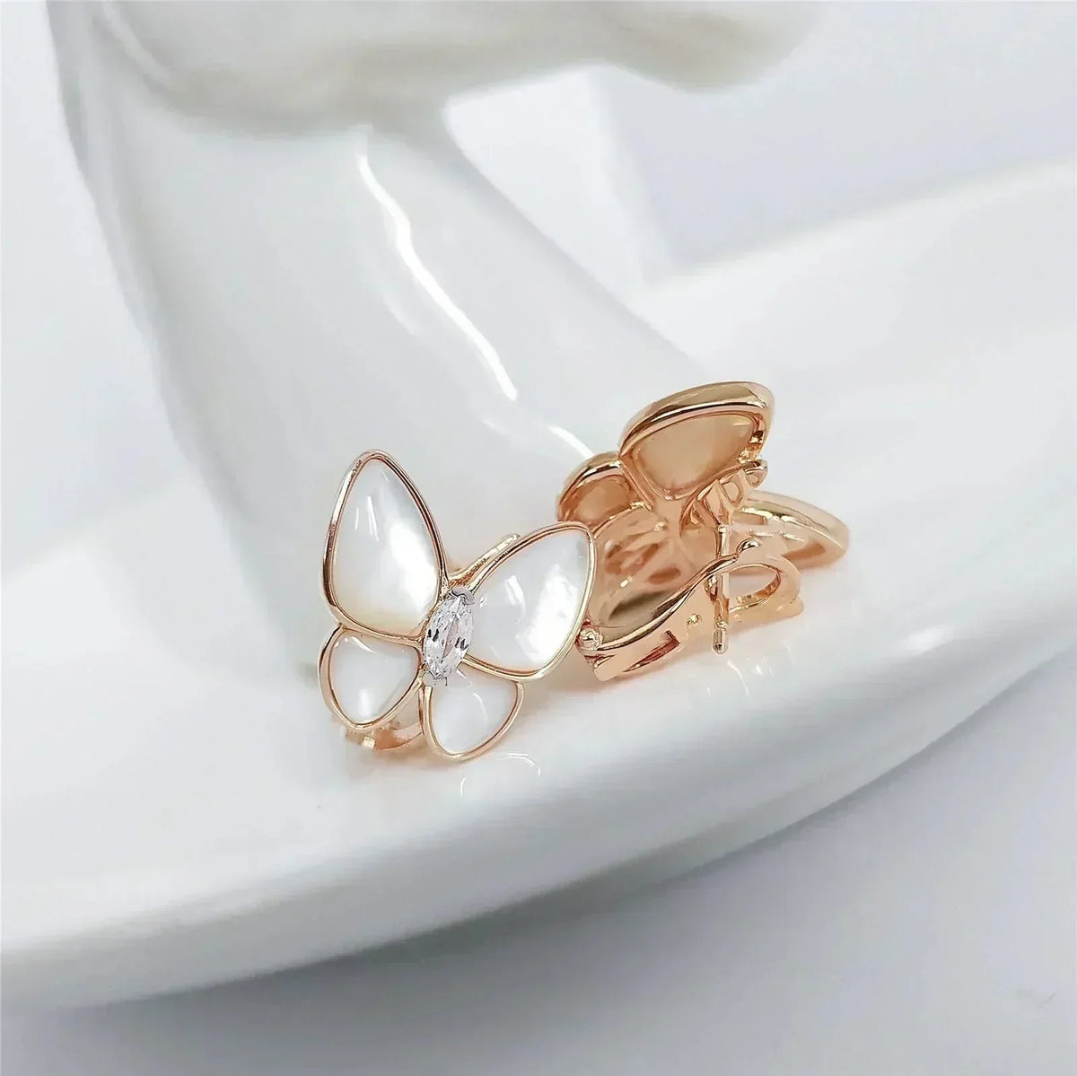 [Resenly Jewelry]BUTTERFLY MOP DIAMOND EARRINGS