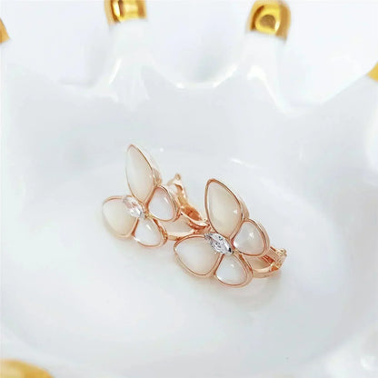 [Resenly Jewelry]BUTTERFLY MOP DIAMOND EARRINGS