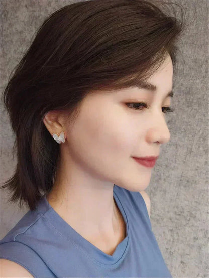 [Resenly Jewelry]BUTTERFLY MOP DIAMOND EARRINGS
