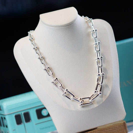[Resenly Jewelry]ハードウェア リンク シルバー ネックレス