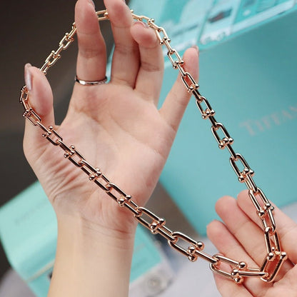 [Resenly Jewelry]ハードウェア リンク ゴールドネックレス