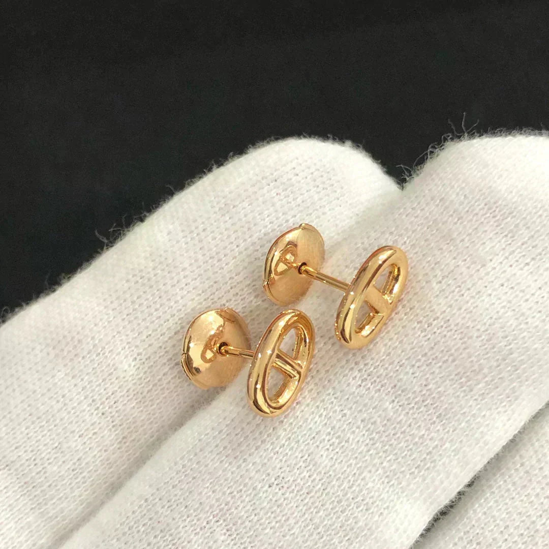 [Resenly Jewelry]CHAINE SMALL EARRINGS GOLD AND SILVER