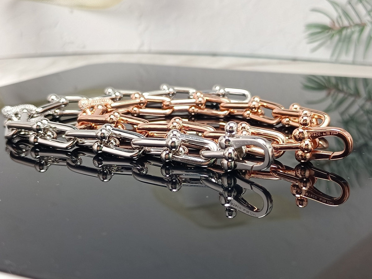 [Resenly Jewelry]HARDWEAR BRACELET PINK GOLD AND SILVER DIAMOND
