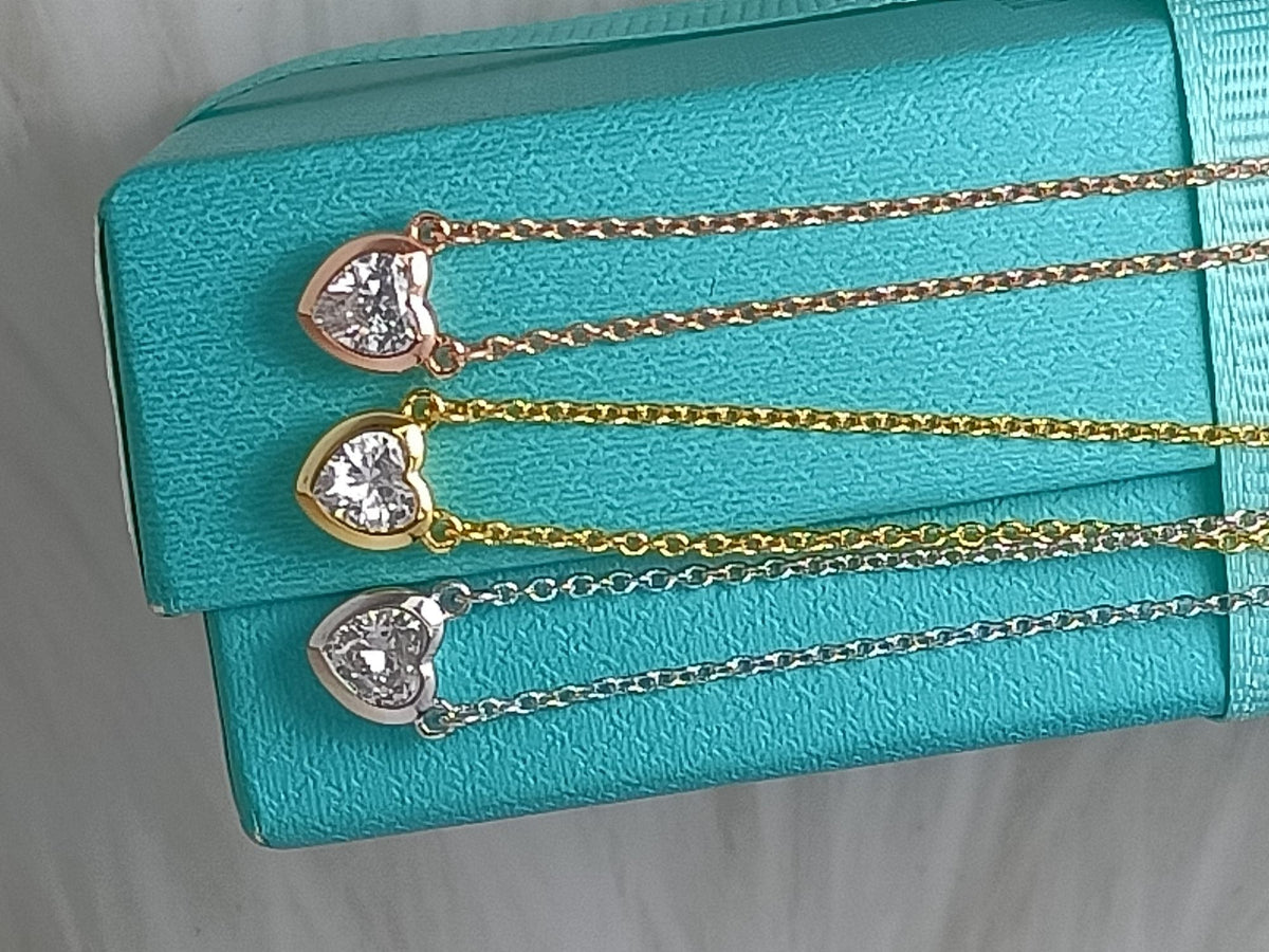 [Resenly Jewelry]HEART BIG DIAMOND NECKLACE