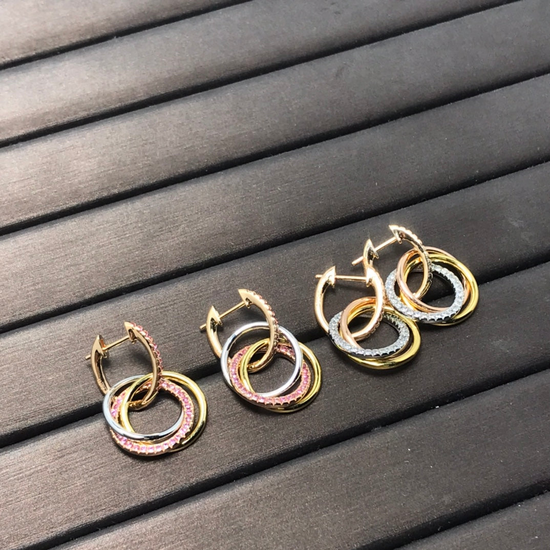 [Resenly Jewelry] トリニティイヤリング ゴールド ダイヤモンド