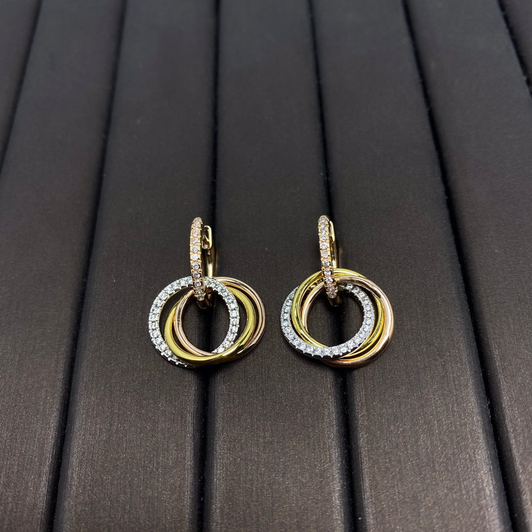 [Resenly Jewelry] トリニティイヤリング ゴールド ダイヤモンド
