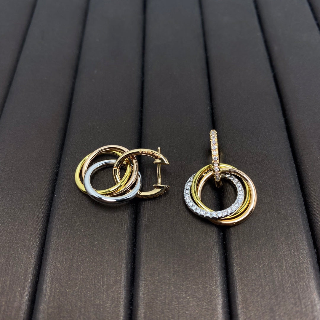 [Resenly Jewelry] トリニティイヤリング ゴールド ダイヤモンド