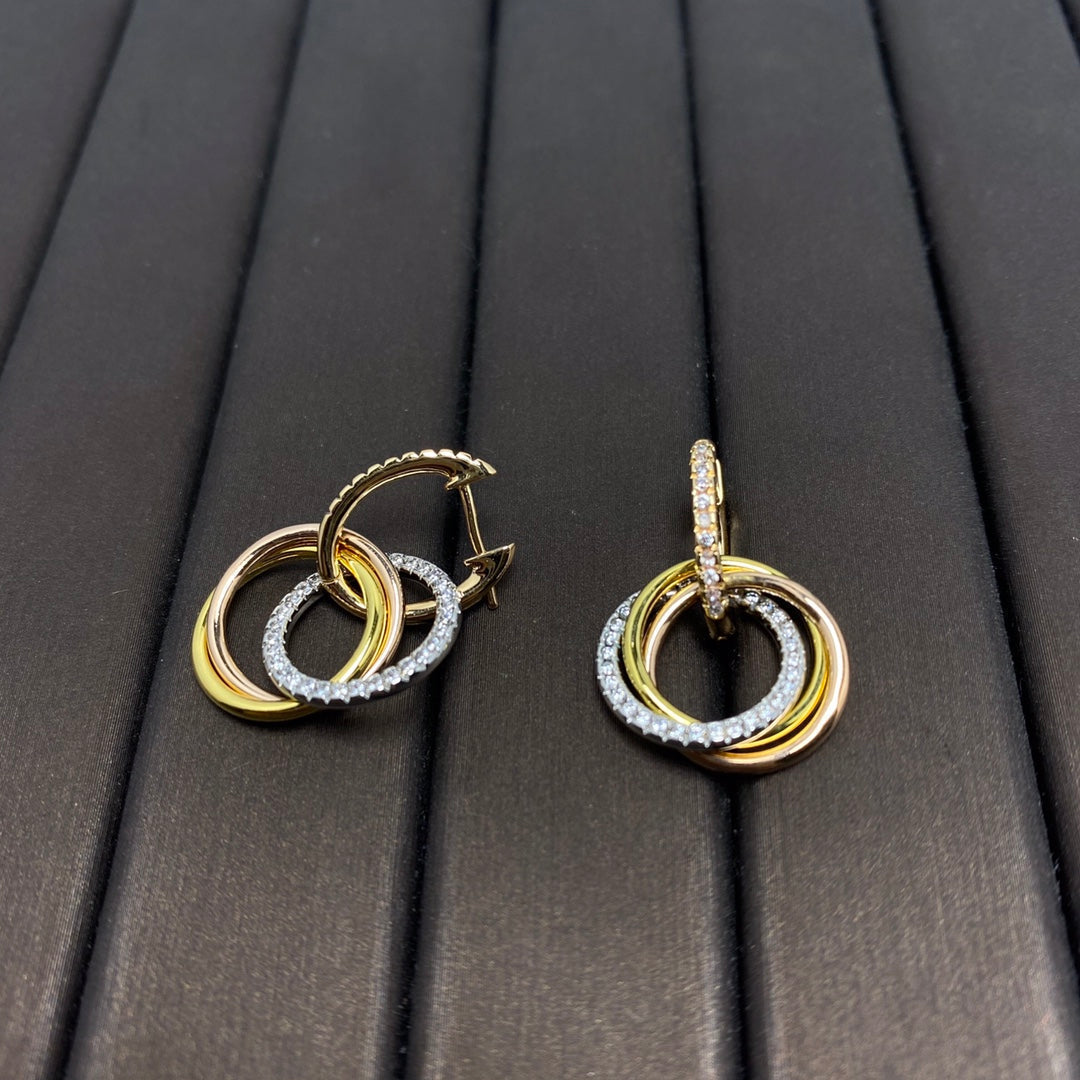 [Resenly Jewelry] トリニティイヤリング ゴールド ダイヤモンド