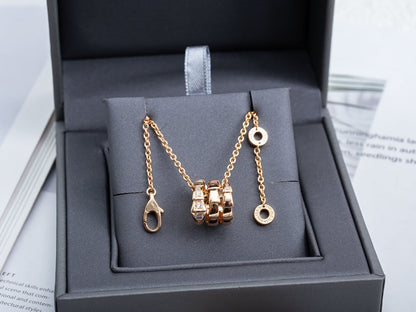 [Resenly Jewelry]SERPENTI PINK GOLD NECKLACE DIAMOND