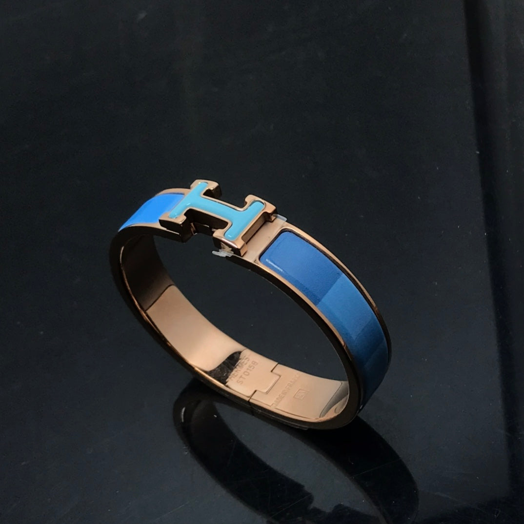 [Resenly Jewelry]Hブレスレット ブルーレインボー セラミック